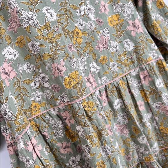 Cynthia Rowley Linen Blend Floral Tiered Flowy Midi Dress Size XS - Picture 6 of 10